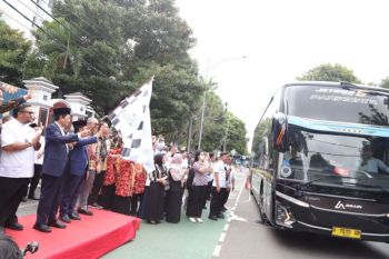 Ratusan pemudik mulai perjalanan dengan Mudik Gratis Kemenag
