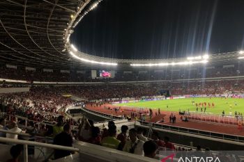 Suporter timnas Indonesia padati Stadion Utama Gelora Bung Karno