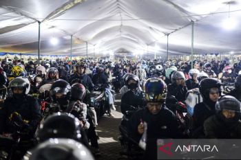Arus mudik sepeda motor di Pelabuhan Ciwandan