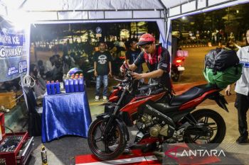 Jasa perbaikan motor pemudik di Pelabuhan Ciwandan
