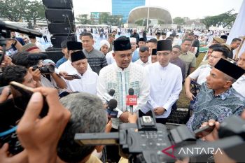 Gubernur Sumut laksanakan Shalat Id di Lapangan Merdeka  Medan