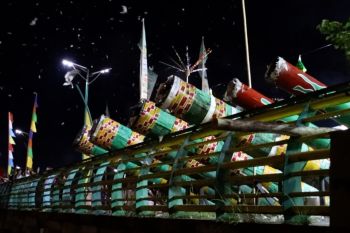 Ratusan meriam karbit saling berdentum sambut Idul Fitri di Pontianak