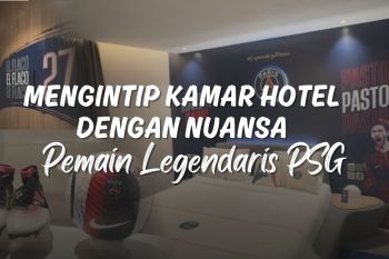 Mengintip kamar hotel dengan nuansa pemain legendaris PSG