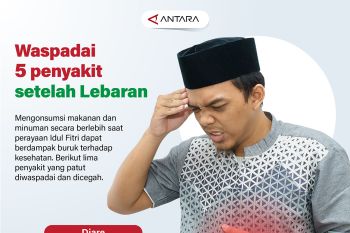 Waspadai lima penyakit setelah Lebaran