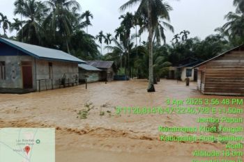 Banjir landa tujuh desa di Aceh Selatan akibat air sungai meluap