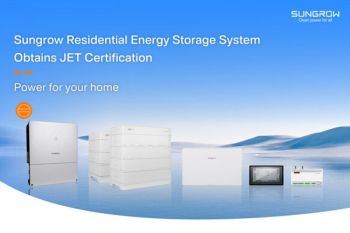 Sungrow Residential Energy Storage System Earns JET Certification