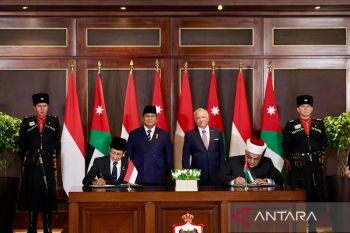 Presiden RI, Raja Yordania saksikan penandatanganan MoU dan perjanjian