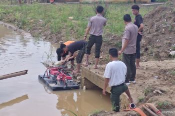 BPBD OKU sedot genangan  di kawasan Baturaja Permai