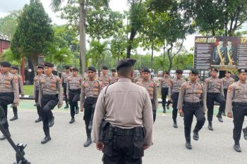 Polresta Barelang siapkan pengamanan May Day dengan latihan dalmas