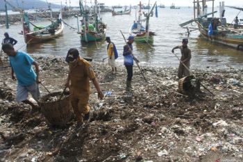 Bersih-bersih pantai memperingati Hari Bumi