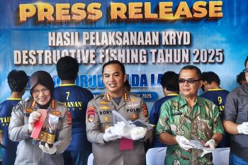 Polda Lampung ungkap tujuh kasus ilegal fishing  Rp9,3 miliar