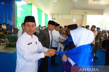 Sebanyak 367 calon haji OKU Timur menuju Asrama Haji Palembang