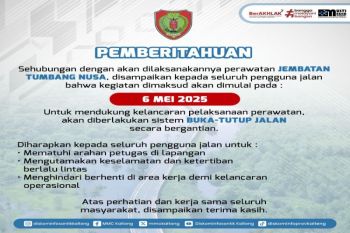 Berikut penjelasan sistem buka tutup lalu lintas Jembatan Tumbang Nusa