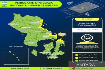 BMKG imbau masyarakat Sultra waspada terhadap kondisi cuaca
