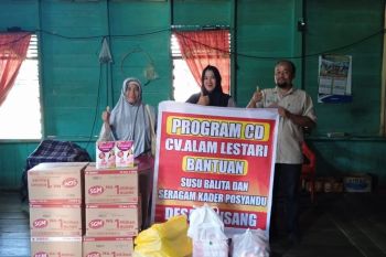 Posyandu Mawar Desa Ransang terima susu bantu dan vitamin untuk anak dan ibu hamil