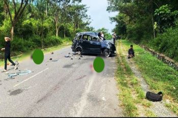 Tiga tewas dalam kecelakaan tunggal di Gunung Kayangan Pelaihari