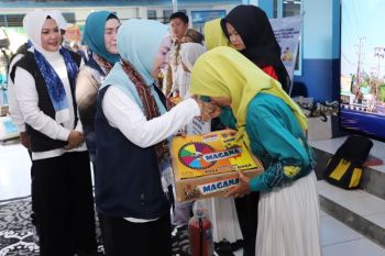 Ketua TP PKK Kalsel Fathul Jannah Muhidin sosialisasikan Posyandu 6 SPM
