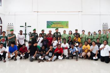 Kodam XVII Cenderawasih anjangsana ke panti asuhan sambut HUT ke-62