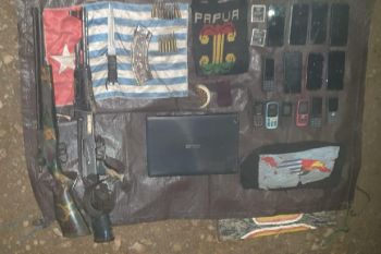 Satgas Media Koops Habema:TNI amankan senjata api dari KKB di Intan Jaya