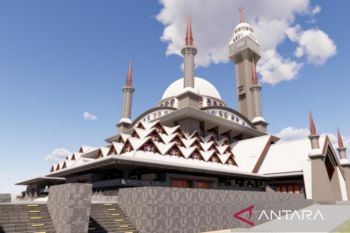 Desain mewah Masjid Raya di Kompleks Stadion Pakansari Bogor, ada Menara Tauhid 66 meter