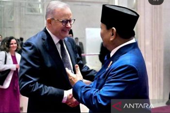 Presiden sambangi PM Australia Anthony Albanese di hotel bermalam