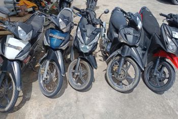 Polsek Mandau bekuk tiga pelaku penadah motor