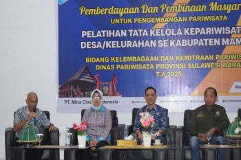 Dispar Sulbar menggelar pelatihan tata kelola pengembangan pariwisata