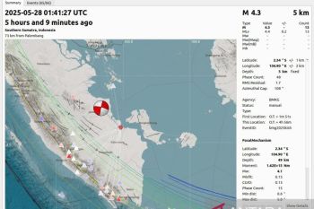 Gempa di Banyuasin terdeteksi 4,3 magnitudo