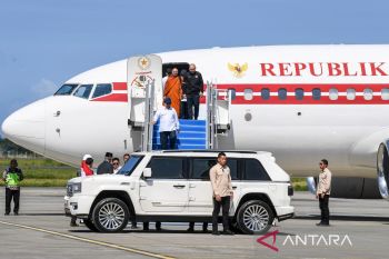 Presiden tiba di Yogyakarta jelang kunjungan Macron
