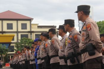 Sebanyak 343 personel gabungan kawal aksi bela Palestina di Bandarlampung