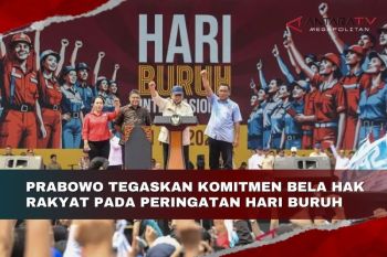 Prabowo tegaskan komitmen bela hak rakyat pada peringatan Hari Buruh