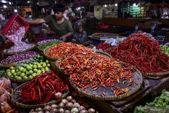 Harga bawang merah Rp40.700/kg, cabai rawit Rp59.391/kg