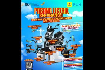 PLN Babel gelar Live Sale pasang baru spektakuler: total ratusan hadiah, cashback dan grand prize motor listrik menanti