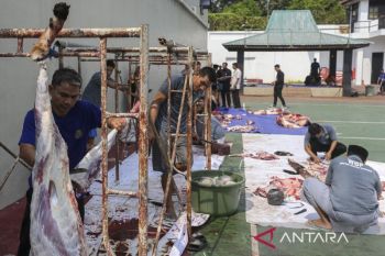 Pemotongan hewan kurban di Rutan Kelas IIB Serang