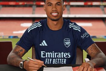 Bek Arsenal Gabriel Magalhaes cedera otot paha saat bela Timnas Brasil