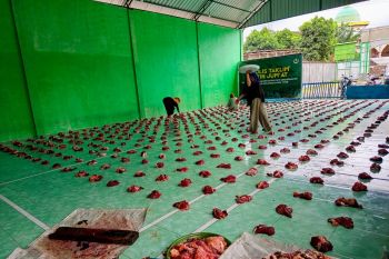 Yafama NW Lombok Timur salurkan 600 paket daging kurban kepada warga