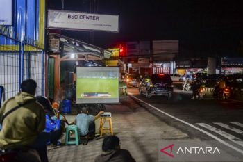 Nobar Timnas Indonesia di Kota Serang