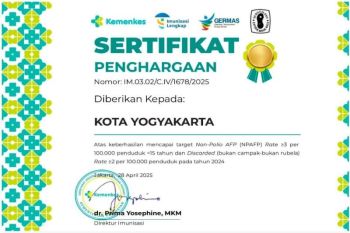 Yogyakarta raih penghargaan nasional atas deteksi dini polio dan campak