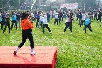 ASN Pemkab  Magelang ikuti senam sehat bersama Bank Mandiri