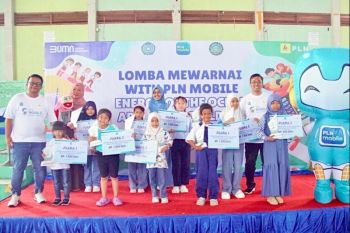 PLN Belitung rayakan Hari Laut Sedunia bertajuk "Energy Of Ocean, Art Of The Children"