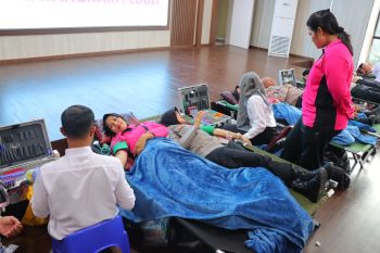 Hari Bhayangkara ke-79, Polresta Bandarlampung kumpulkan 113 kantong darah