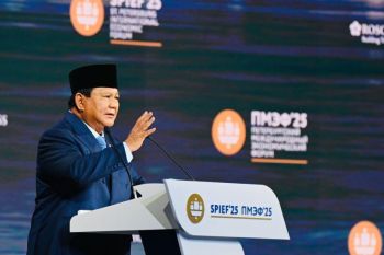 Di SPIEF, Prabowo: Berteman tak berarti korbankan kepentingan nasional