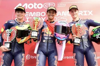 Hasil Race 1 Red Bull Rookies Cup Italia 2025: Pembalap Indonesia, Veda Ega juara di sirkuit Mugello