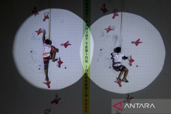 Final speed junior putra Kejurnas Panjat Tebing 2025
