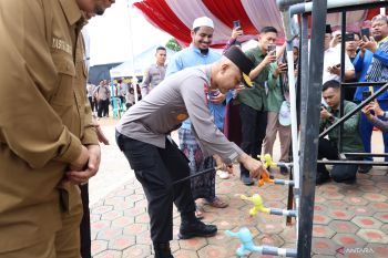 Polda Babel kembali resmikan sumur bor di ponpes Darus Sholihin