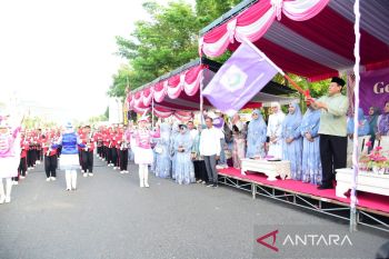 Lomba gerak jalan syar'i meriahkan tahun baru islam di Gorontalo
