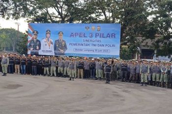Pemkot Bandarlampung kerahkan tiga pilar untuk perkuat keamanan wilayah