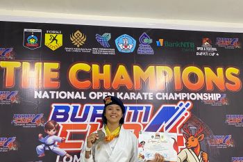 Karateka Polda Kaltara Juara 1 Pada National Open Karate Championship Bupati Lombok Tengah