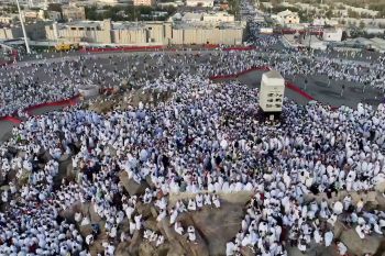 Begini visual Arafah dari udara saat Wukuf