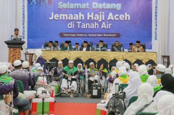Kepala Kemenang sambut kepulangan 42 haji Aceh Besar